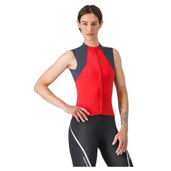 Maglia Senza Maniche Sole Red Hibisc / Twilight Blue