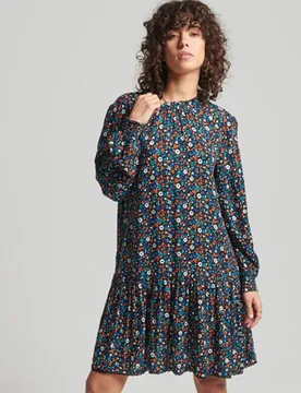 Superdry Damen Hochgeschlossenes Minikleid Bunt - Größe: 36 - 89.99 - FashionsVida