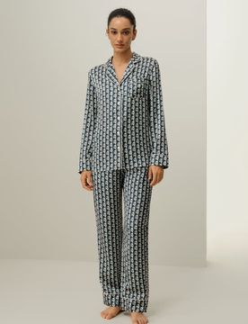 Ensemble De Pyjama En Soie Taille Ajustable Soie De Mûrier De Haute Qualité S