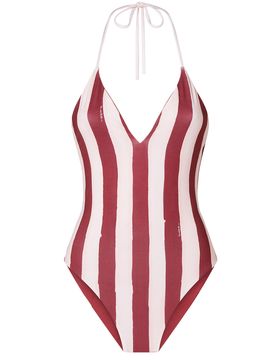 High-Leg Standalone Dress with V-Neck and Self-Ties