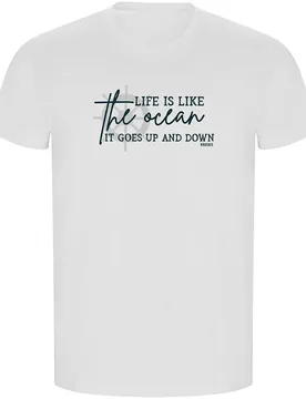 Up And Down Eco Short Sleeve T-shirt White 2XL Men,Women - Kruskis - FashionsVida