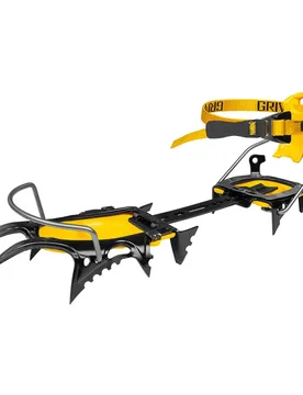Crampons Air Tech Lt Cramp-o-matic Evo Ce Black / Yellow EU 35-46 unisex - Grivel - FashionsVida