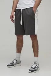 Herren Normal Geschnittene Shorts Aus Jersey Mit Paneelen Charcoal Größe XS