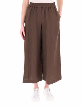 Pantalone in lino MARRONE 40
