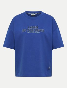 Cecil Kurzarm-Sweatshirt Blau M