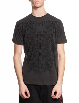 T-Shirt - Tortured S/S Tee - XL bis XXL - für Männer - Größe XL - schwarz - Männer - male - Affliction - FashionsVida