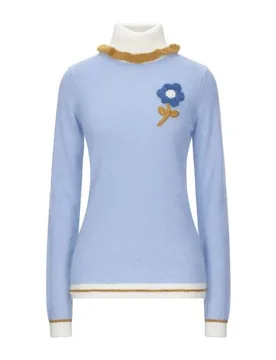 Rollkragenpullover Damen Himmelblau XS Damen - Manoush - FashionsVida