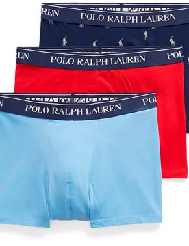 Polo Boxers 71830299 Trunk 3 Unità Navy AOP / Bristol Blue / Rl Red XL