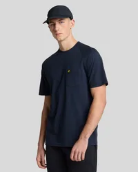Men's Linen Blend Raglan T-Shirt in Dark Navy