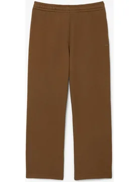 Pantalón unisex de chándal unisex de felpa de corte amplio en negro - Lacoste - FashionsVida