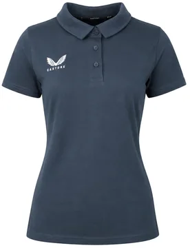 Leisure Womens Dark Slate Polo Shirt - Grey - Size 8 Uk - Castore - FashionsVida