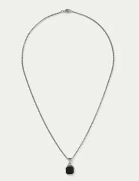 Auto Semi P Pendant Necklace Silver male - Autograph - FashionsVida
