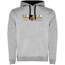 Sweat à Capuche Be Different Snow Two-colour Heather Grey / Black 2XL