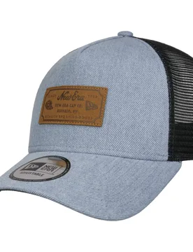 Denim Leather Patch Trucker Cap by - denim - Herren - Size: One Size - New era - FashionsVida