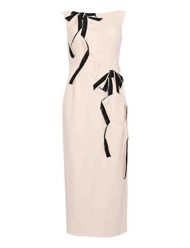Vestito Longuette 66638 In Crepe Vanilla