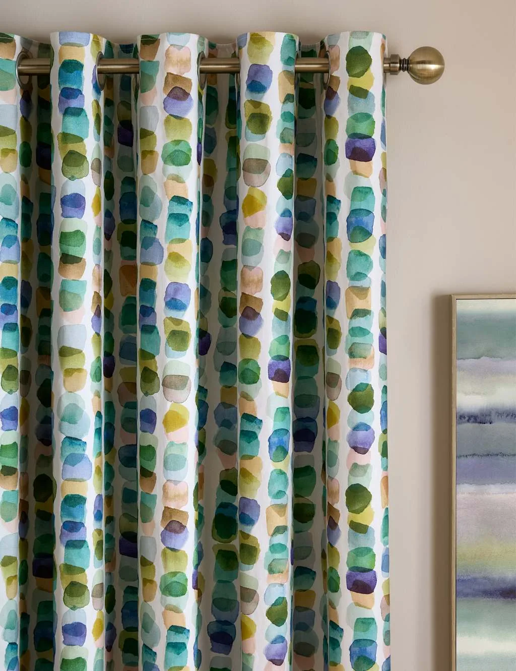 Tobermory Cotton Rich Eyelet Curtains Multi - Bluebellgrey - FashionsVida