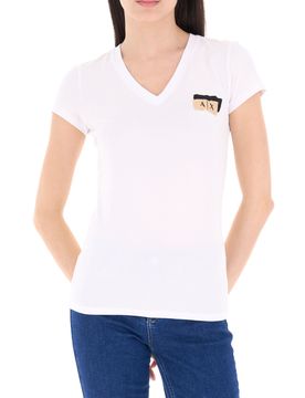 T-shirt scollo V BIANCO XXL