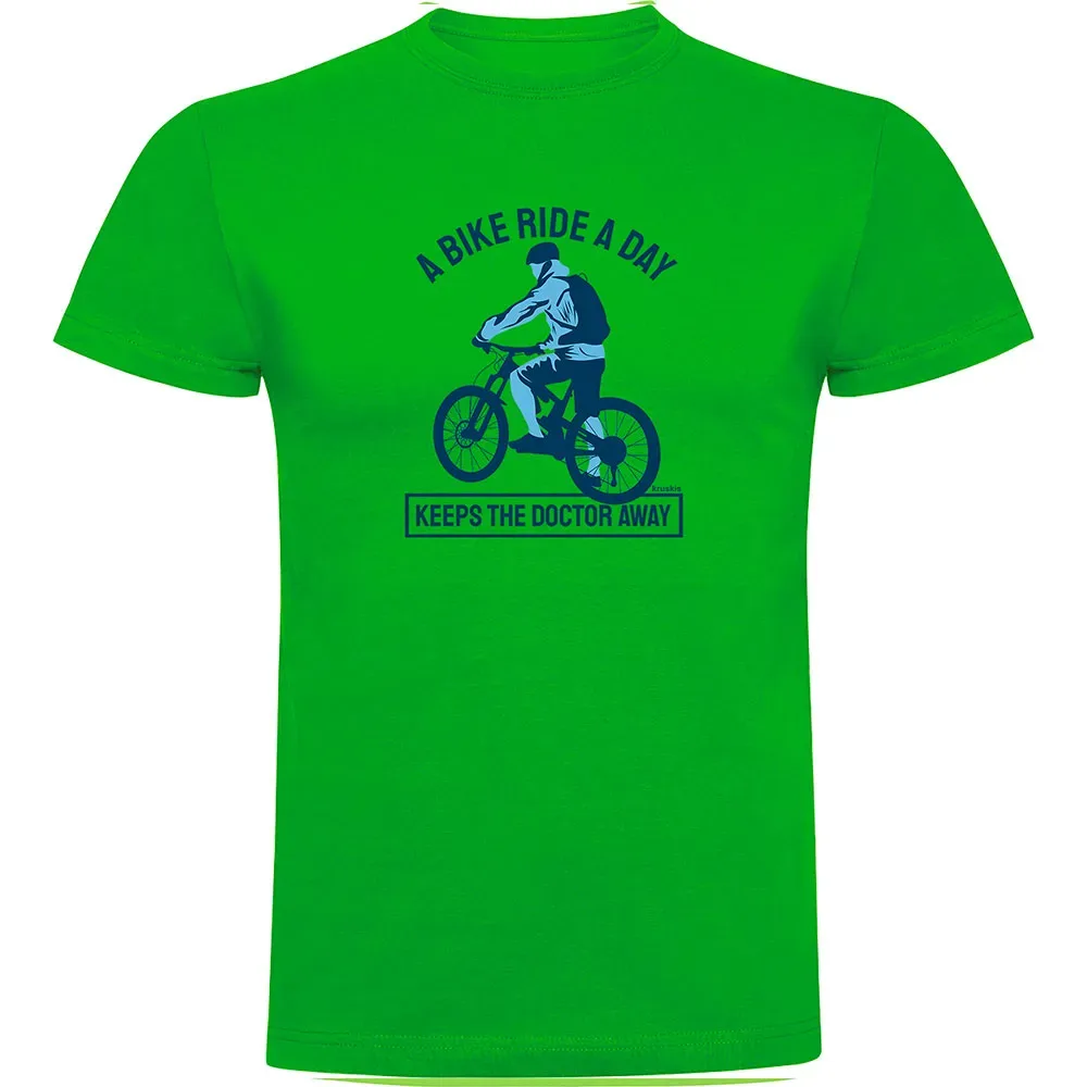 Maglietta A Maniche Corte Keep The Doctor Away Green - Kruskis - FashionsVida