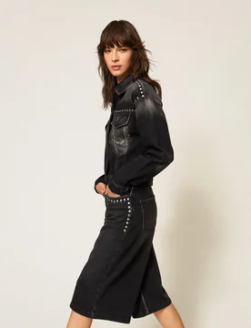 Blouson en jean avec cabochons - Actitude by Twinset - FashionsVida