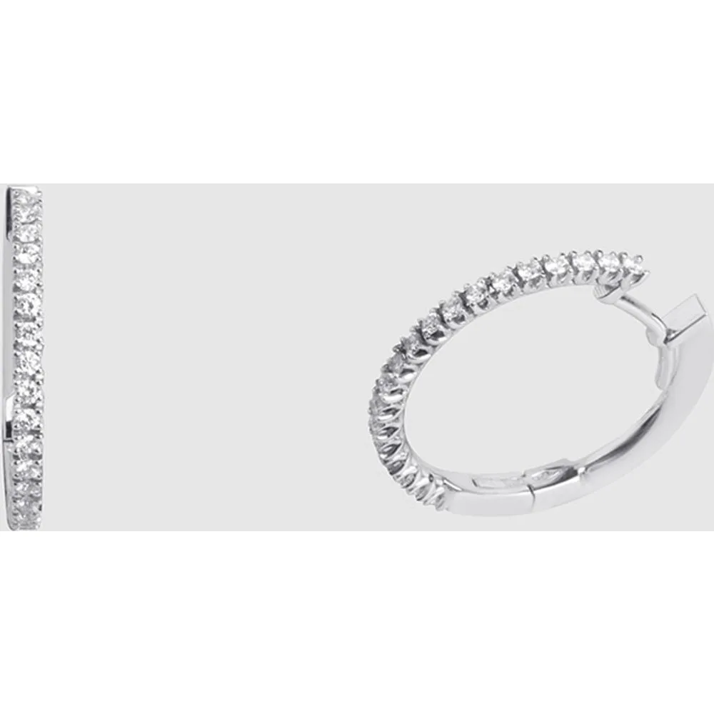 Pendientes de aro Black & White de oro y diamantes - El Corte Inglés - FashionsVida