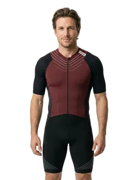 Trisuit A Maniche Corte Pinnacle Clay M - HUUB - FashionsVida