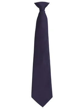 Unisex Adult Colours Fashion Plain Clip-On Tie (Navy) - One Size - Premier - FashionsVida