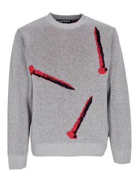 Maglione Uomo Nails Jumper Grey - IUTER - FashionsVida