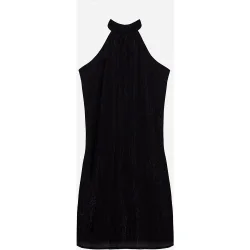 Vestido corto fluido sin mangas
