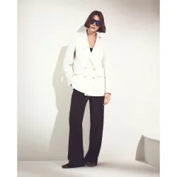Blazer cruzada de mujer en crepe