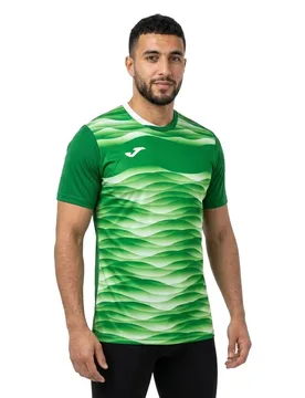 T-shirt à Manches Courtes Tiger Vii Green / White M - Joma - FashionsVida
