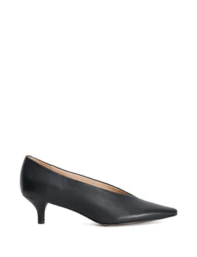 Women's 'Aris' Leather Court Shoes in Black Size: 4 - Black - Size: 4 - Dune london - FashionsVida