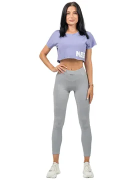 T-shirt à Manches Courtes Oversized Powerhouse Light Purple L - Nebbia - FashionsVida