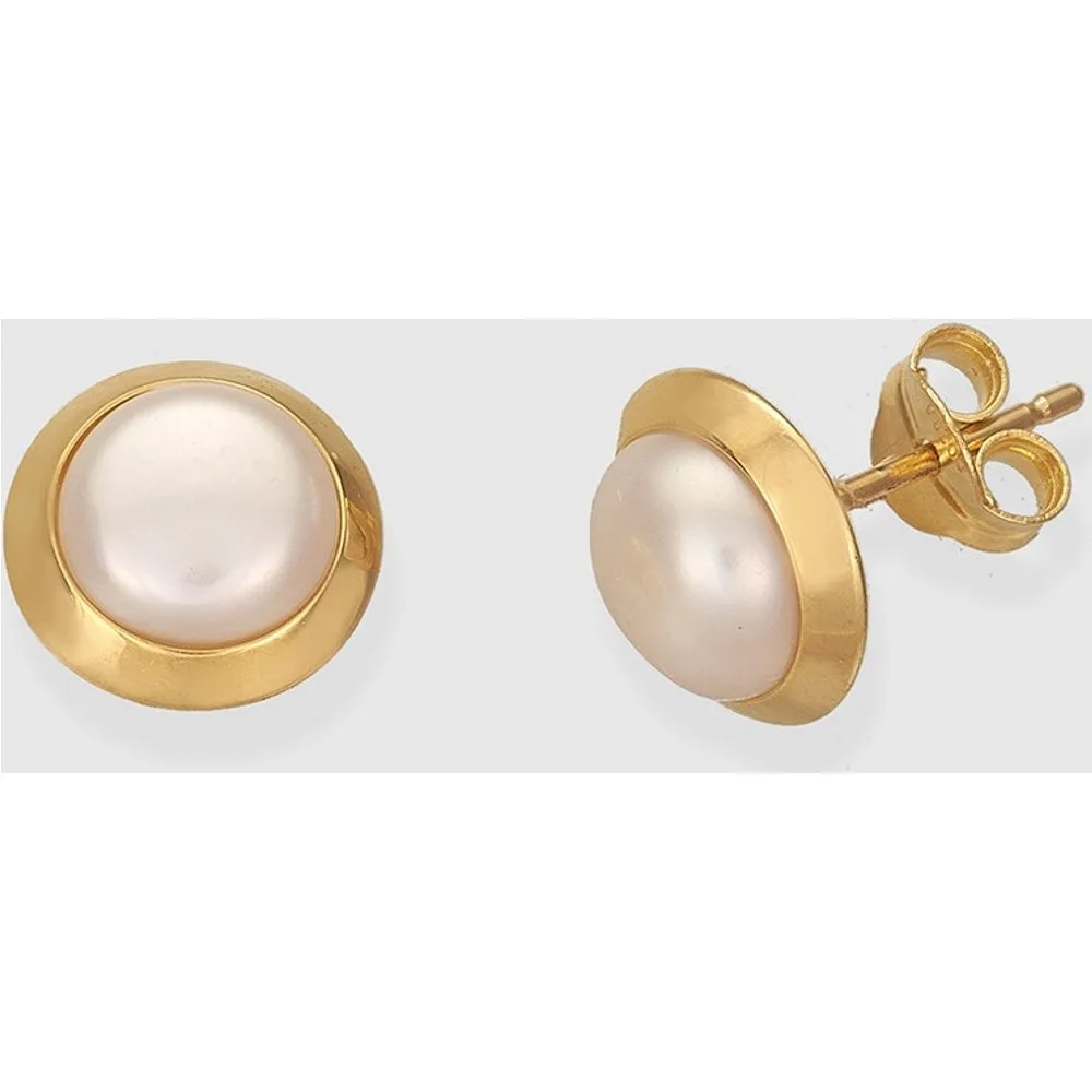 Pendientes de oro y perla blanca - El Corte Inglés - FashionsVida