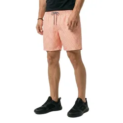 FaÇonnable Pantaloncino Da Bagno Square Coral Peach Pink S