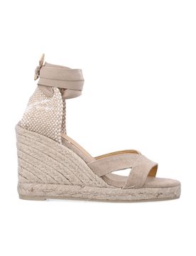Refined Canvas Espadrille Sandals with 8 cm Wedge
