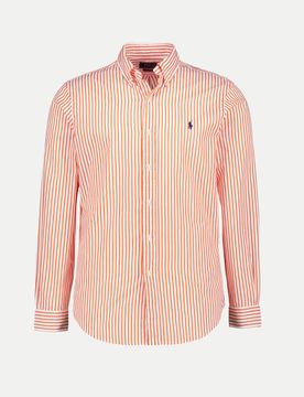 Polo Freizeithemd mit Streifenmuster Orange XXL