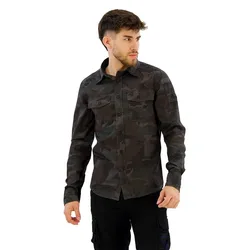 Camicia A Maniche Lunghe Slim Woodland M