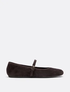 Mary Jane Ballerinas aus Leder BRAUN 35 - Stradivarius - FashionsVida