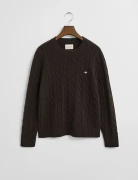XL LAMBSWOOL CABLE C-NECK female