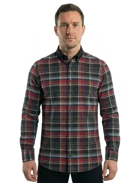 Chemise à Manches Longues Haweswater Check Grey / Multicolor XS - Hackett - FashionsVida