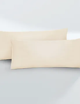 Feinjersey-Kopfkissenbezug Doppelpack kitt, 2x 40x80 cm - Biberna - FashionsVida