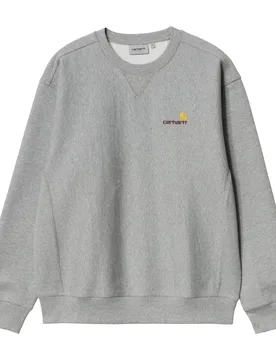 American Script Crew Grey Heather M Herren - Carhartt WIP - FashionsVida