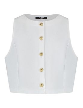 Balmain Top Con Bottoni