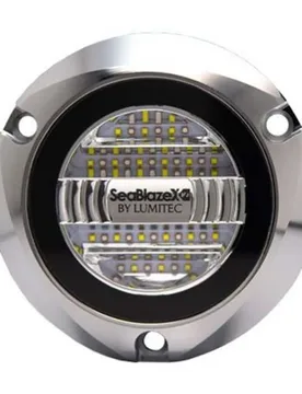 Dual Color Seablaze Underwater Led Light White / Blue / Chrome 6000 Lumens unisex - Lumitec - FashionsVida