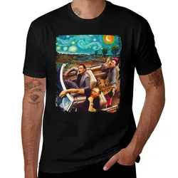 Vincent-Van-Gogh-Frida-Salvador-Dali-Banksy-car T-Shirt Basic Breathable Solid Color T-Shirt