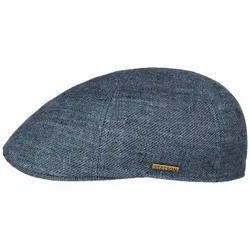 Texas Linen Twill Flat Cap by - navy - Herren - Size: XL (60-61 cm)