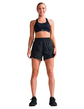 Soutien-gorge De Sport à Impact Moyen Aero Mesh Black / Silver Reflective L - 2XU - FashionsVida