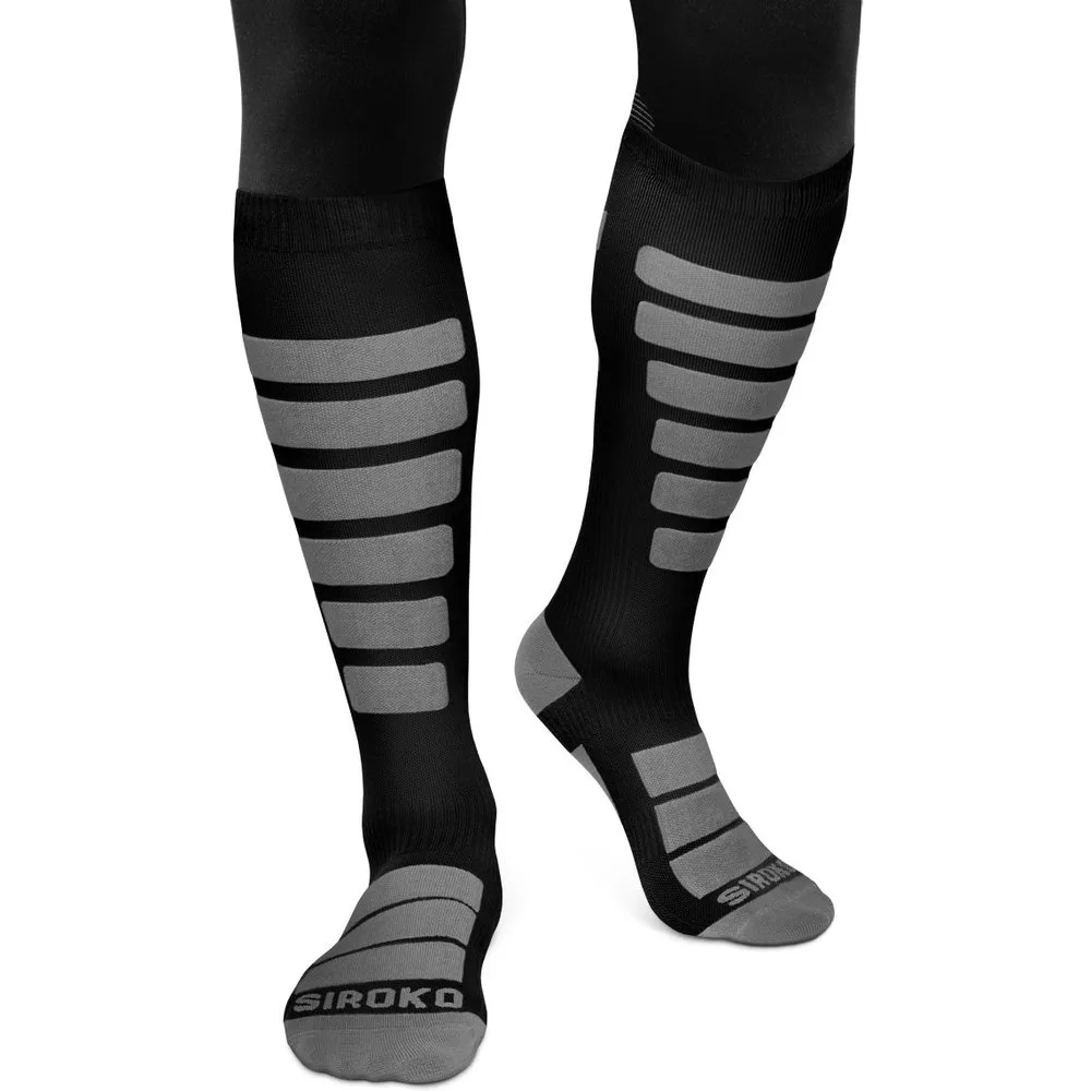 Calcetines para para snow y esquí AORAKI Black - Siroko - FashionsVida