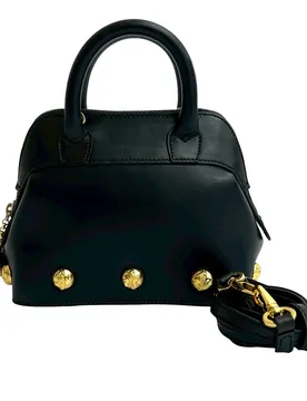 Mini Studded Leather Satchel - Ferragamo - FashionsVida