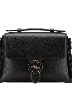 Small Dollar Calf Interlocking G Satchel - Gucci - FashionsVida